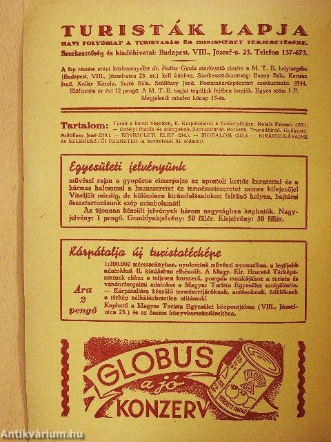 Turisták Lapja 1941. szeptember