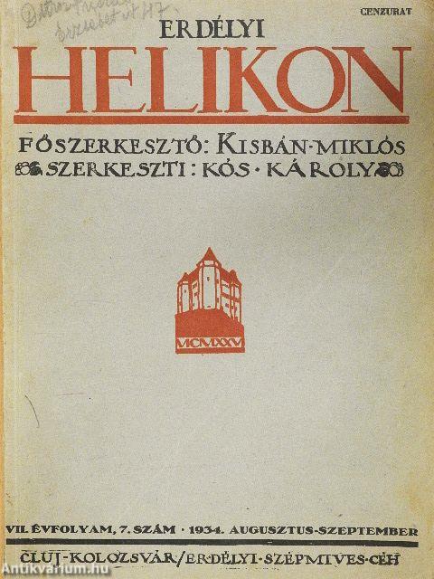 Erdélyi Helikon 1934. augusztus-szeptember