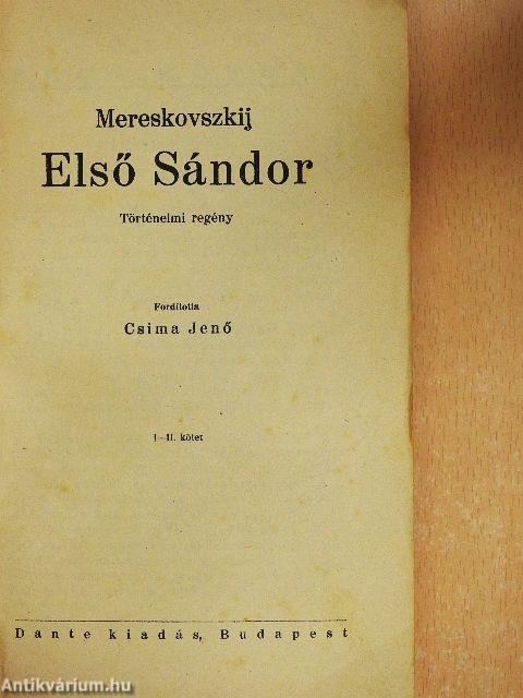 Első Sándor I-II.
