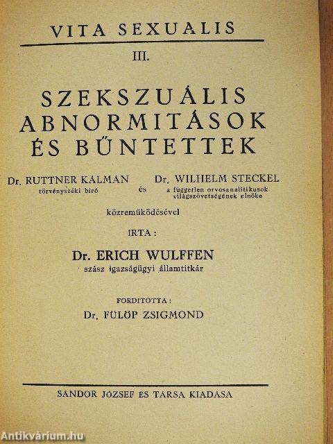 Szekszuális abnormitások és bűntettek
