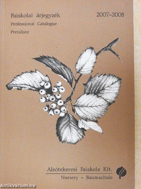 Faiskolai árjegyzék 2007-2008