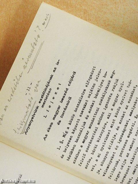 A magyar nyelv törvényeinek elemzése III.