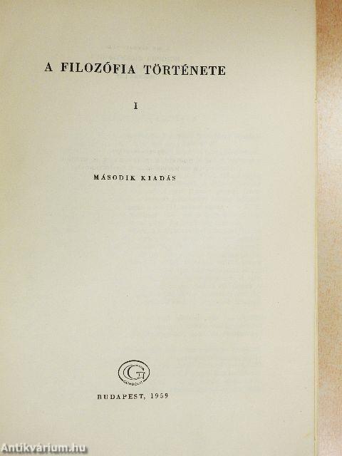 A filozófia története I-VII.