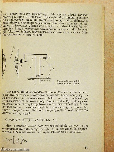 Gépkocsi porlasztók, befecskendező szerkezetek