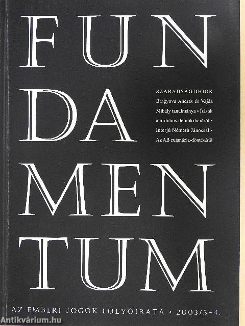Fundamentum 2003/3-4.