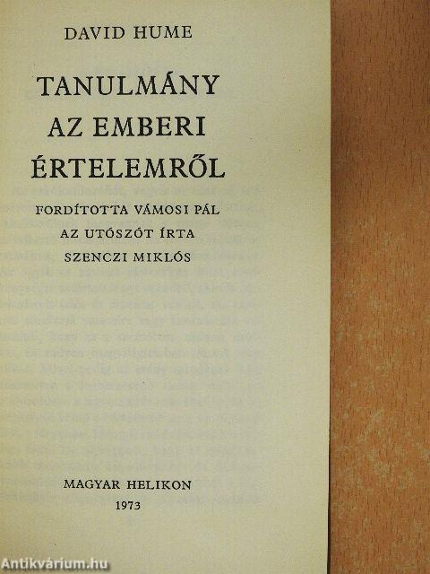 Tanulmány az emberi értelemről