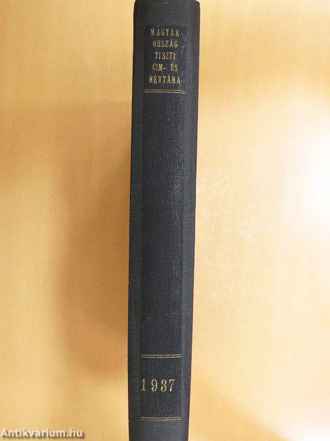 Magyarország tiszti cím- és névtára 1937.