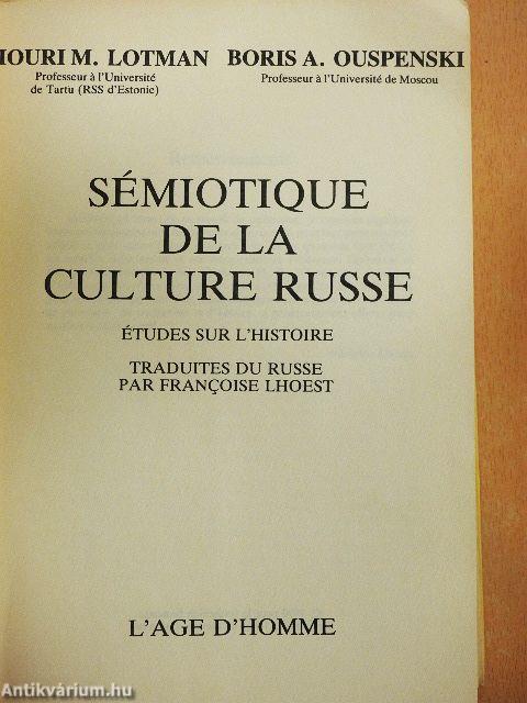 Sémiotique de la Culture Russe