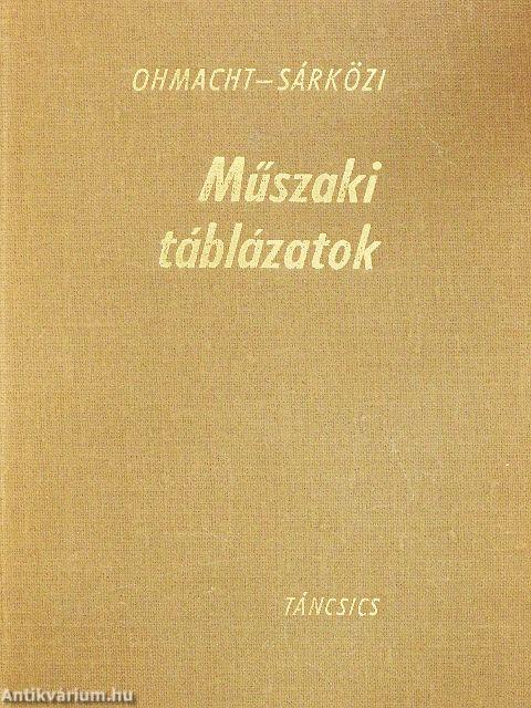 Műszaki táblázatok