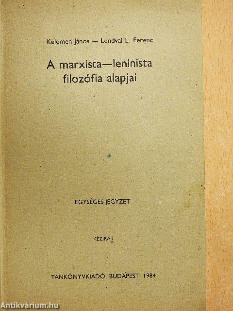 A marxista-leninista filozófia alapjai