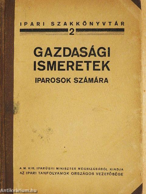 Gazdasági ismeretek iparosok számára