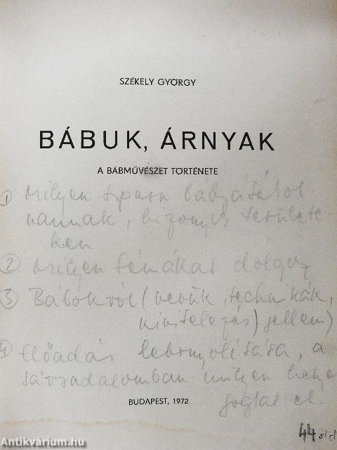 Bábuk, árnyak