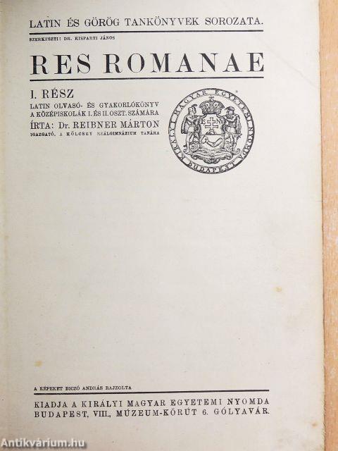 Res romanae I.