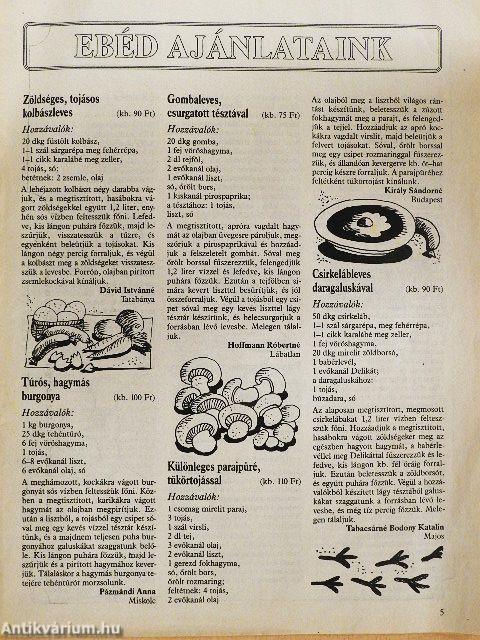 Új havi étrend 1993. február