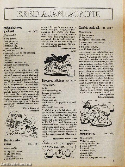 Új havi étrend 1993. február