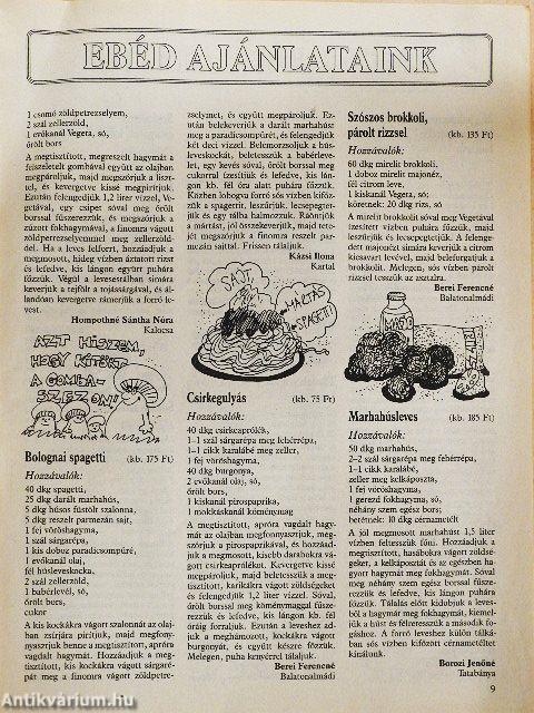 Új havi étrend 1993. január