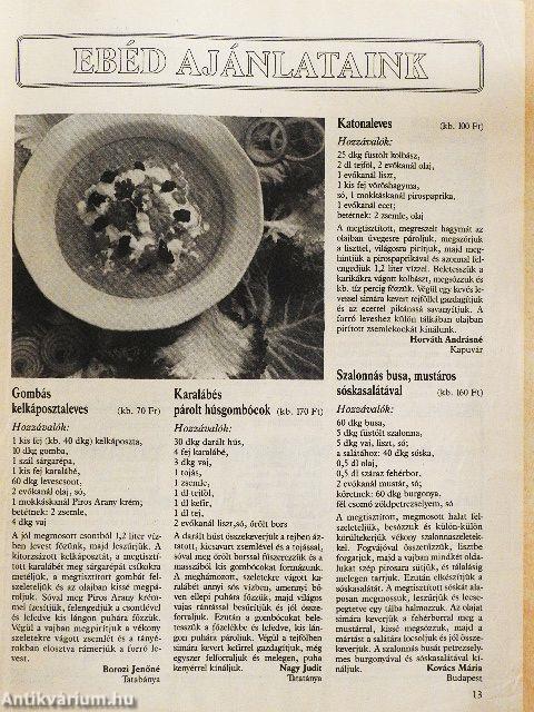 Új havi étrend 1993. augusztus