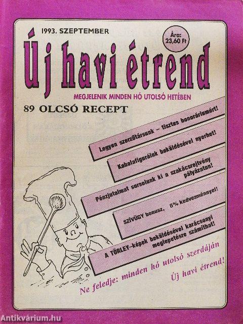 Új havi étrend 1993. szeptember