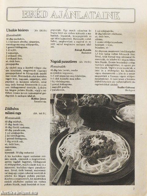 Új havi étrend 1993. szeptember