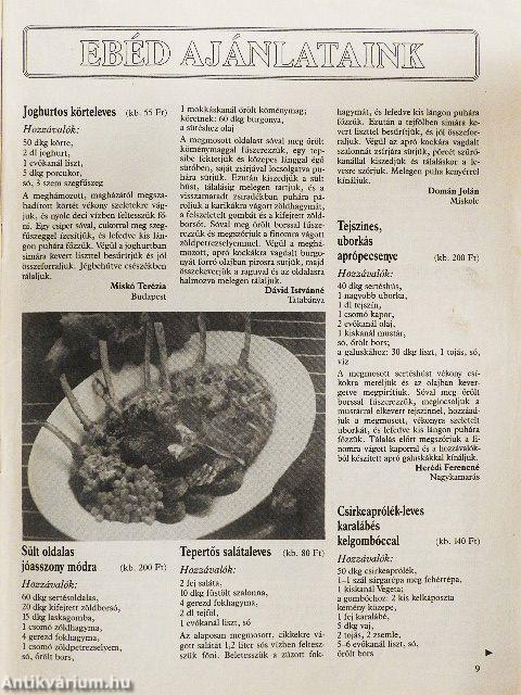 Új havi étrend 1993. október