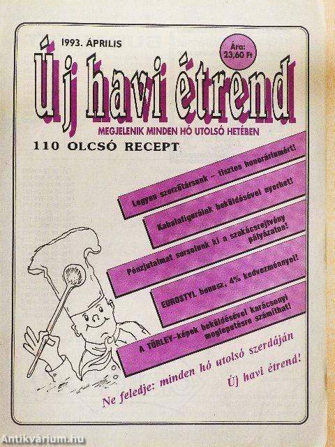 Új havi étrend 1993. április