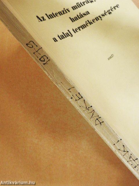 Az intenzív műtrágyázás hatása a talaj termékenységére