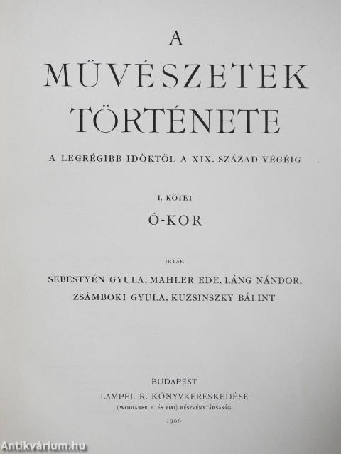 A művészetek története I-III.