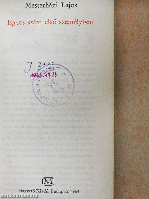 Egyes szám első személyben