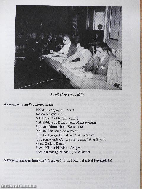 A kecskeméti Piarista Gimnázium évkönyve 1995/96.