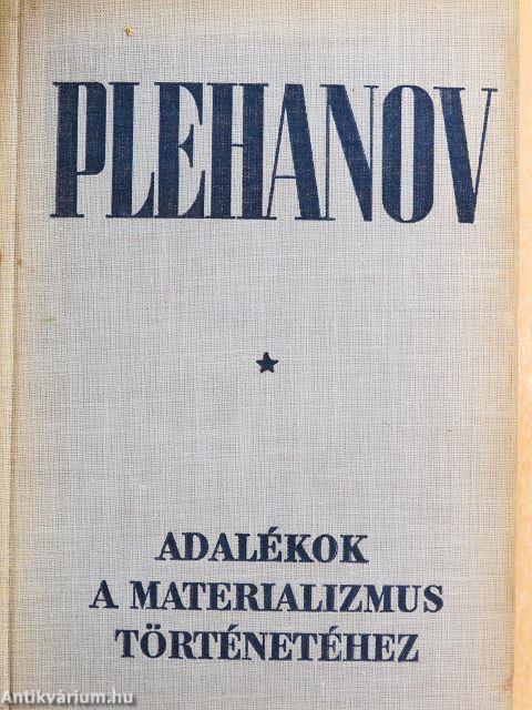 Adalékok a materializmus történetéhez