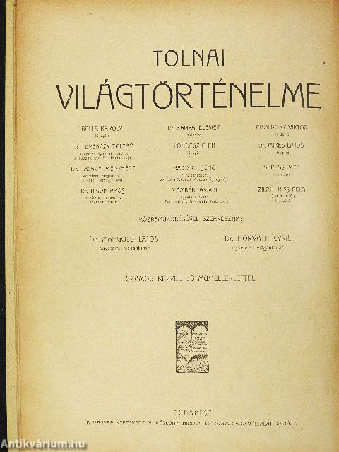 Tolnai Világtörténelme - A legujabb kor II. (töredék)