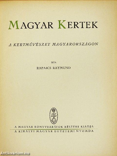 Magyar kertek