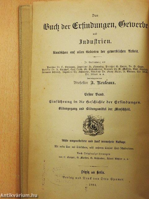 Einführung in die Geschichte der Erfindungen I. (gótbetűs)