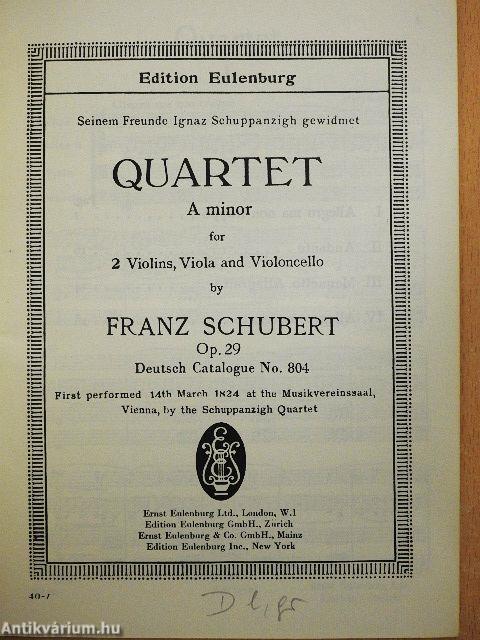 String Quartet A minor for 2 Violins, Viola and Violoncello
