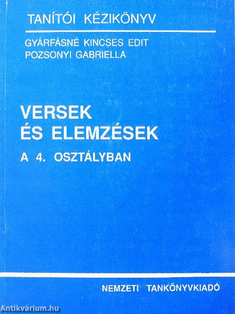 Versek és elemzések a 4. osztályban
