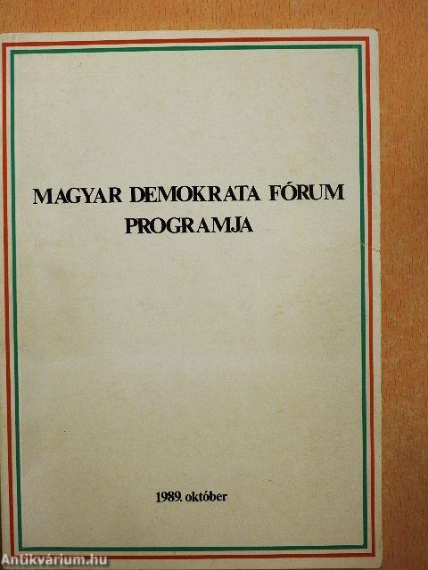 Magyar Demokrata Fórum programja