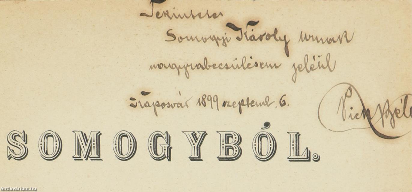 Somogyból (dedikált példány)