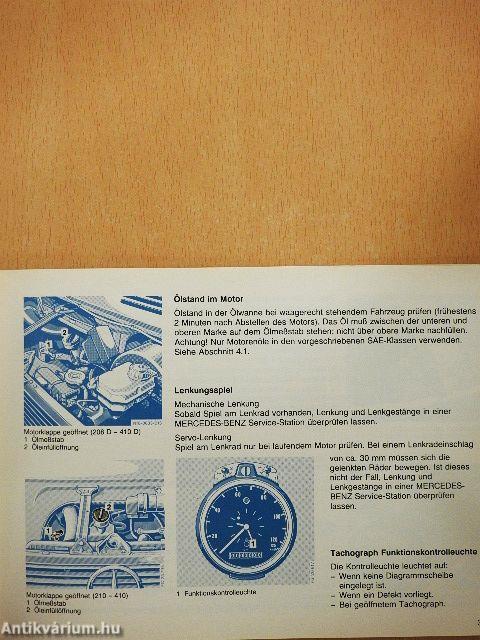 Betriebsanleitung Mercedes-Benz 208D/210D/210/308D/310D/310/408D/410D/410