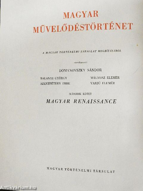 Magyar művelődéstörténet 2.