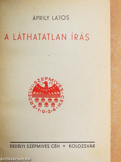 A láthatatlan írás