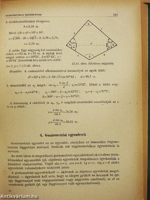 Műszaki matematika I.