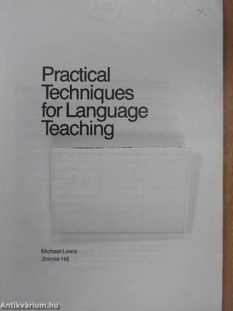 Practical Techniques for Language Teaching
