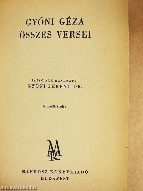 Gyóni Géza összes versei