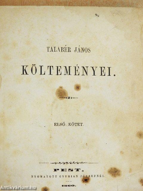 Talabér János költeményei I.