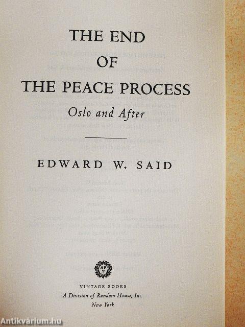The End of the Peace Process