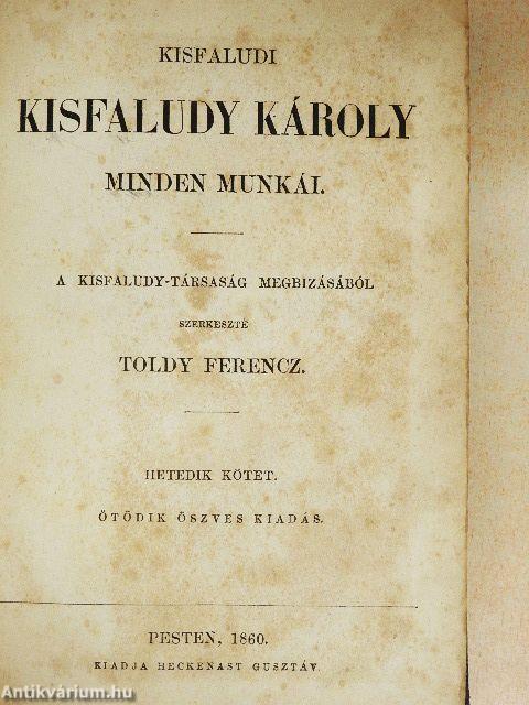 Kisfaludi Kisfaludy Károly minden munkái VII-VIII. (töredék)