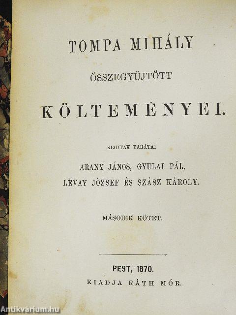 Tompa Mihály lyrai költeményei II. (töredék)