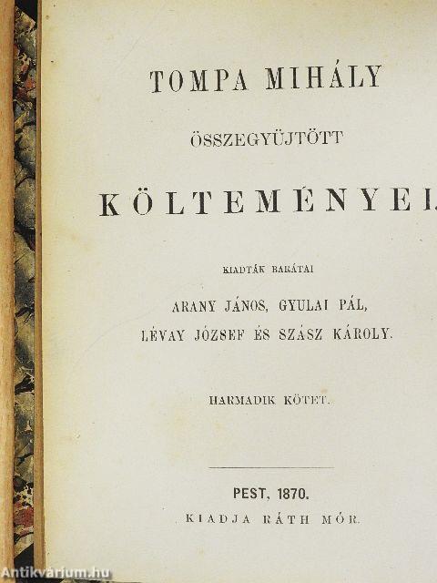 Tompa Mihály lyrai költeményei III. (töredék)