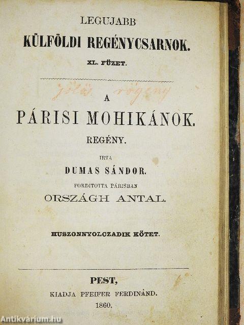 A párisi mohikánok 25-28. (töredék)