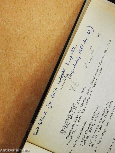 József Attila kéziratai és levelezése